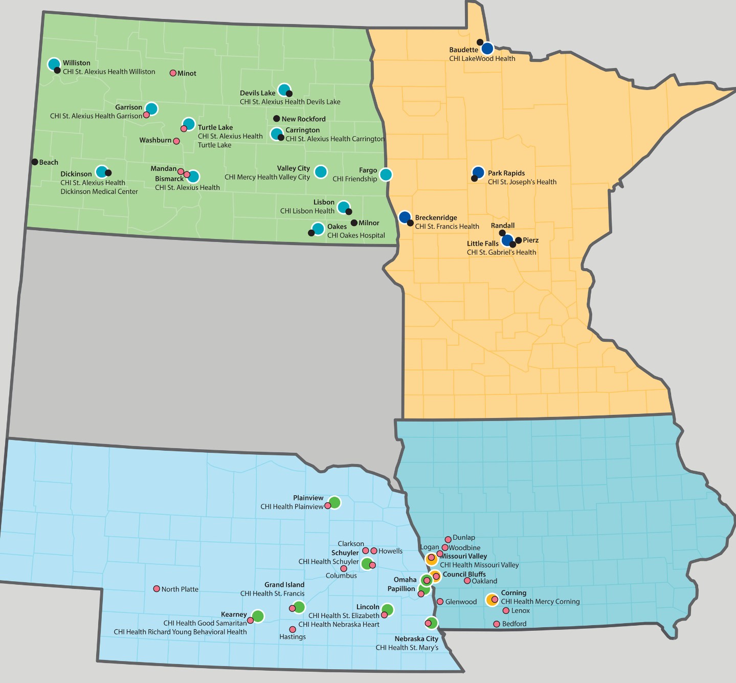 Midwest division map
