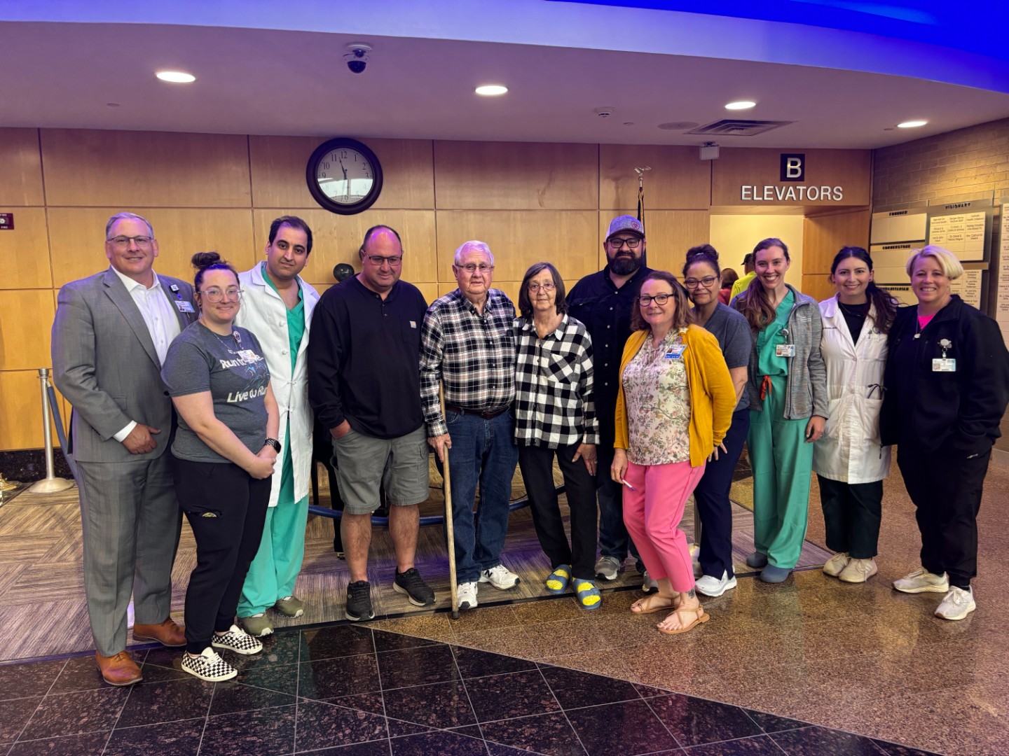 Vanaemeram family with providers at CHI Health Bergan Mercy hospital