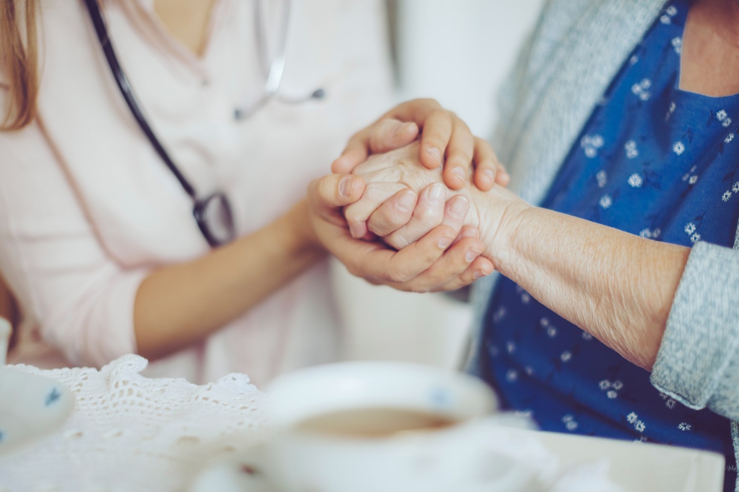 patient and doctor hands