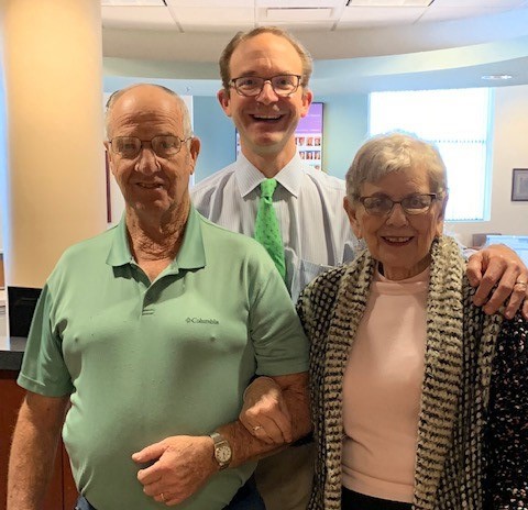 Orthopedic Patient Testimonials Dr. Wright with Larry and his wife